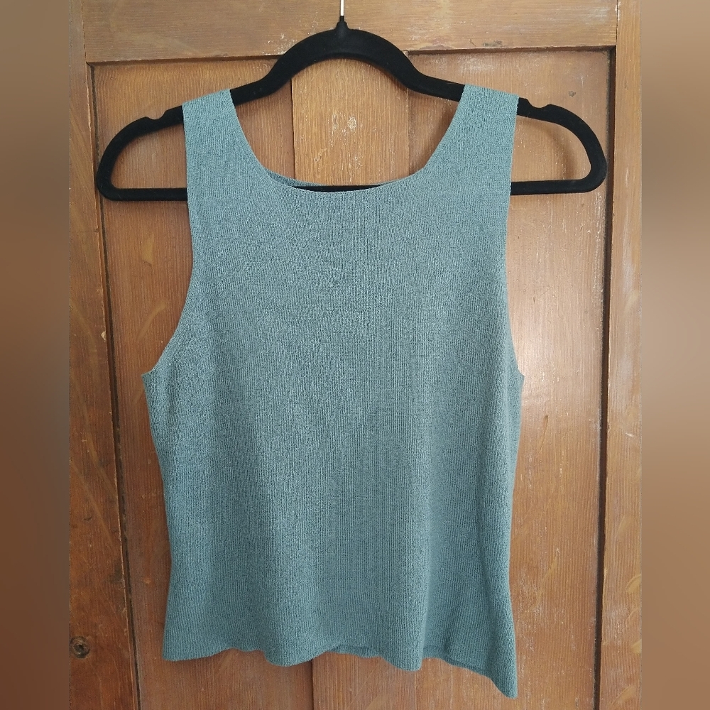 Vintage Limited America Women's Knit Tank Soft Teal Size Medium